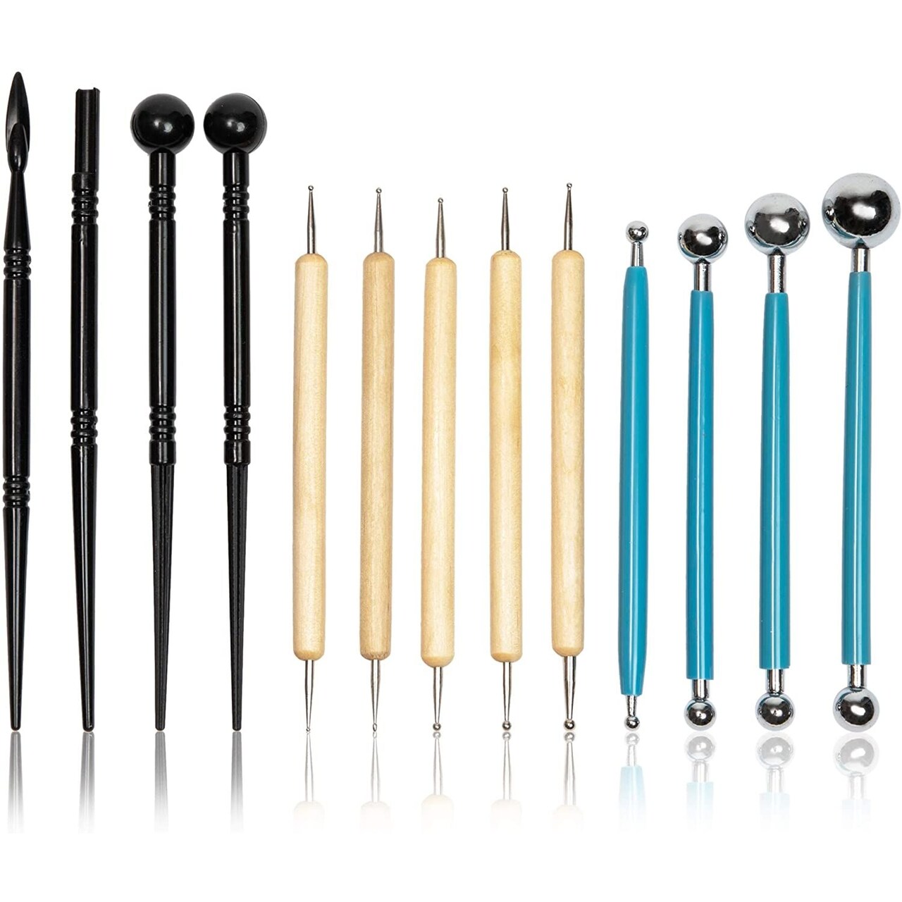 13pcs Clay Sculpting Tools Pottery Carving Tool Set for Art & Craft DIY Projects, Modeling Clays and Embossing Pattern